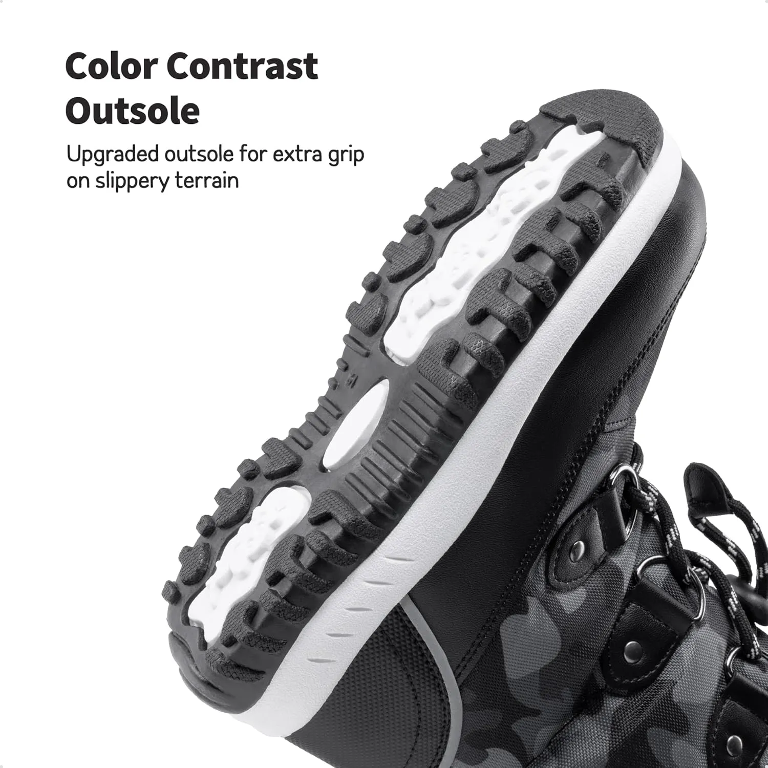 DREAM PAIRS Boys Snow Boots Camouflage Slip Resistant Faux Fur Lined Winter Shoes for Little/Big Kid