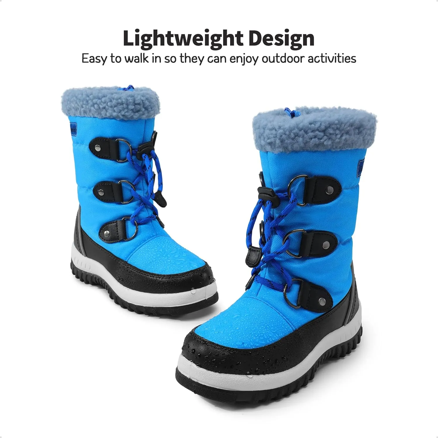 DREAM PAIRS Boys Snow Boots Camouflage Slip Resistant Faux Fur Lined Winter Shoes for Little/Big Kid