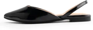 DREAMCIA Slingback Flats for Women, Pointed-Toe Ballet Flats with Buckle Strap for Elegant Women，Classic Low Heel Dress Shoes for Casual Work Office Party