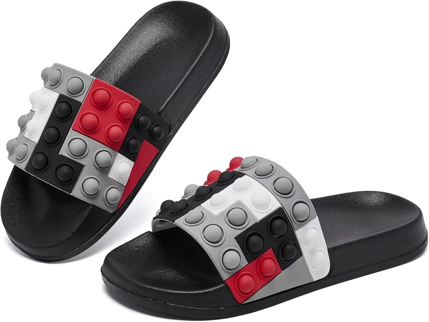 Eashi Slides For Kids,Boys Girls Sandals, Toddler Arch Support Slippers For House Shower Beach Non-Slip
