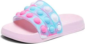 Eashi Slides For Kids,Boys Girls Sandals, Toddler Arch Support Slippers For House Shower Beach Non-Slip