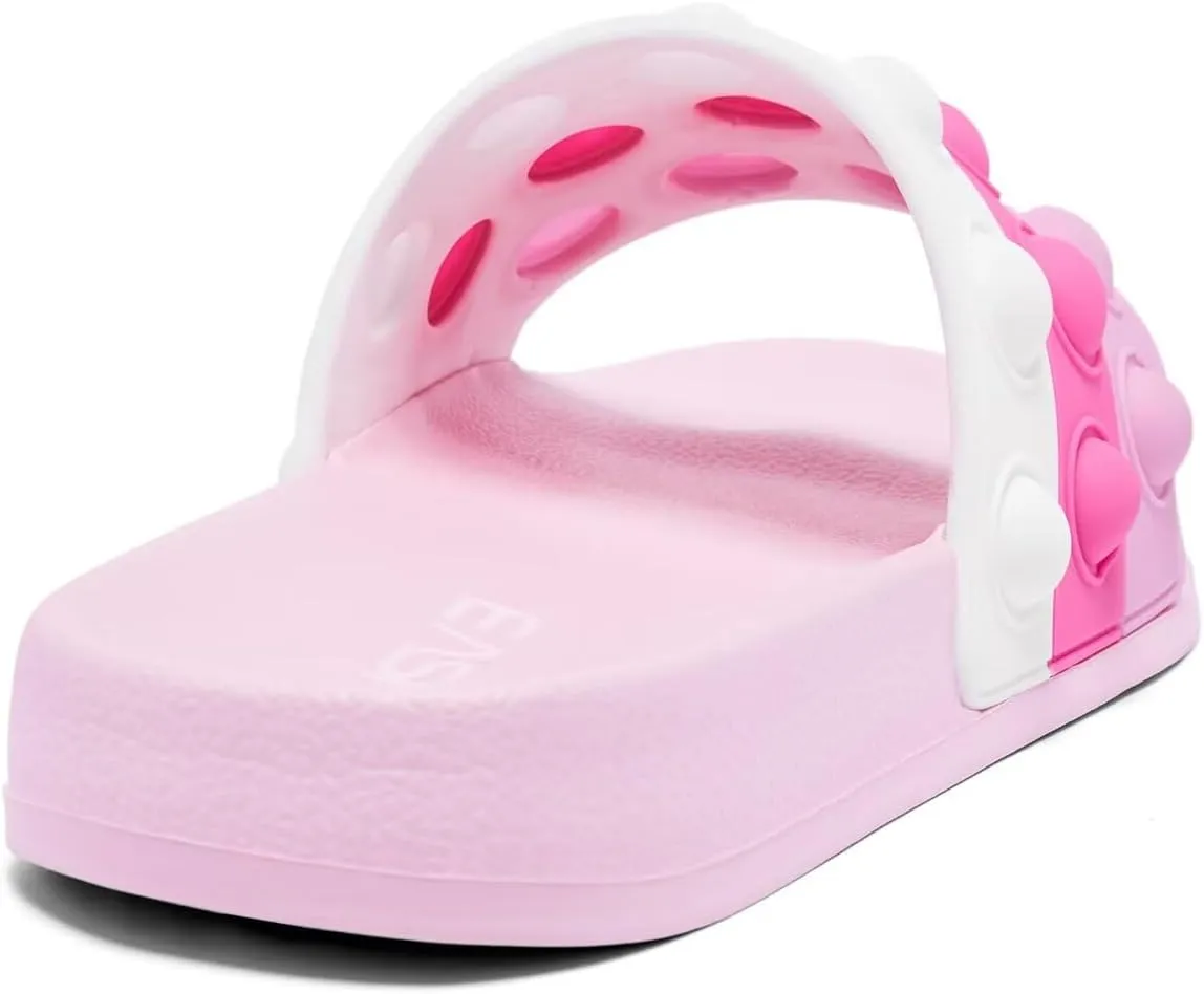Eashi Slides For Kids,Boys Girls Sandals, Toddler Arch Support Slippers For House Shower Beach Non-Slip