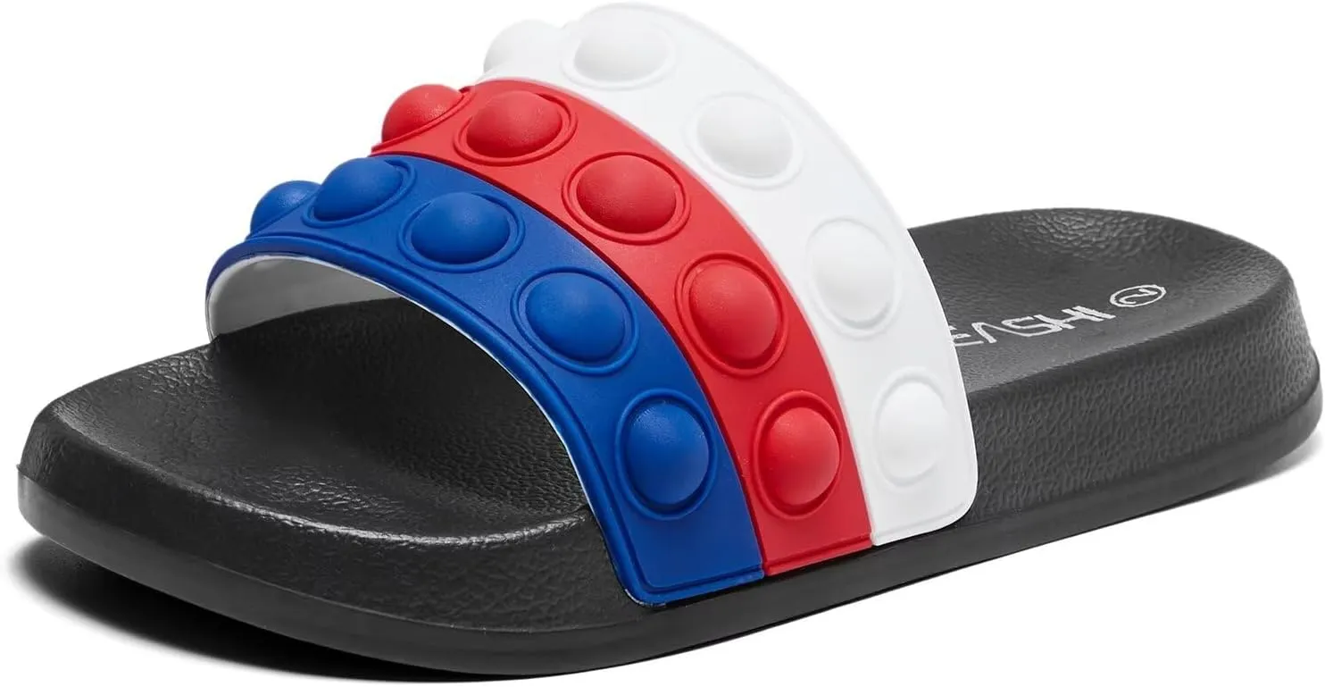 Eashi Slides For Kids,Boys Girls Sandals, Toddler Arch Support Slippers For House Shower Beach Non-Slip