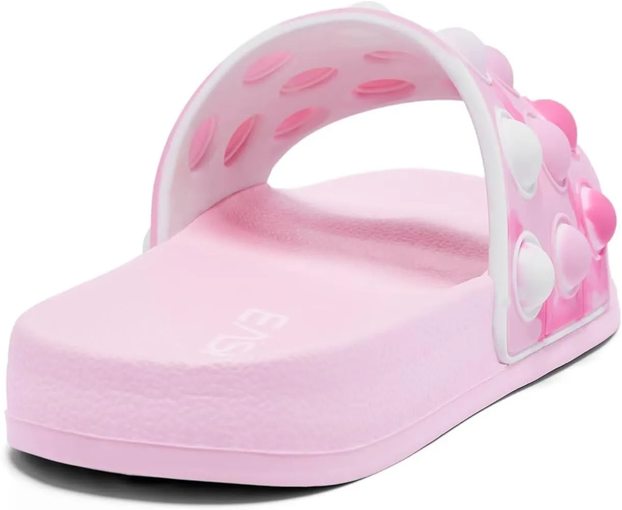 Eashi Slides For Kids,Boys Girls Sandals, Toddler Arch Support Slippers For House Shower Beach Non-Slip