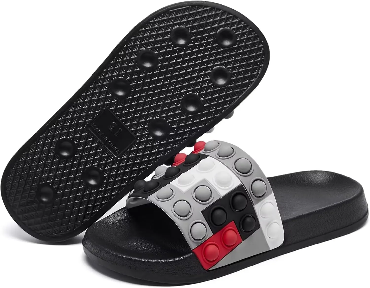 Eashi Slides For Kids,Boys Girls Sandals, Toddler Arch Support Slippers For House Shower Beach Non-Slip