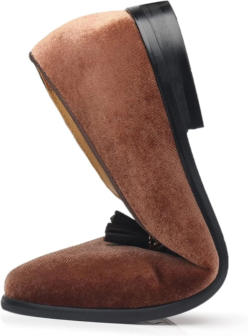 ELANROMAN Men's Loafers Tassels Penny Slip-On Luxury Wedding Shoes