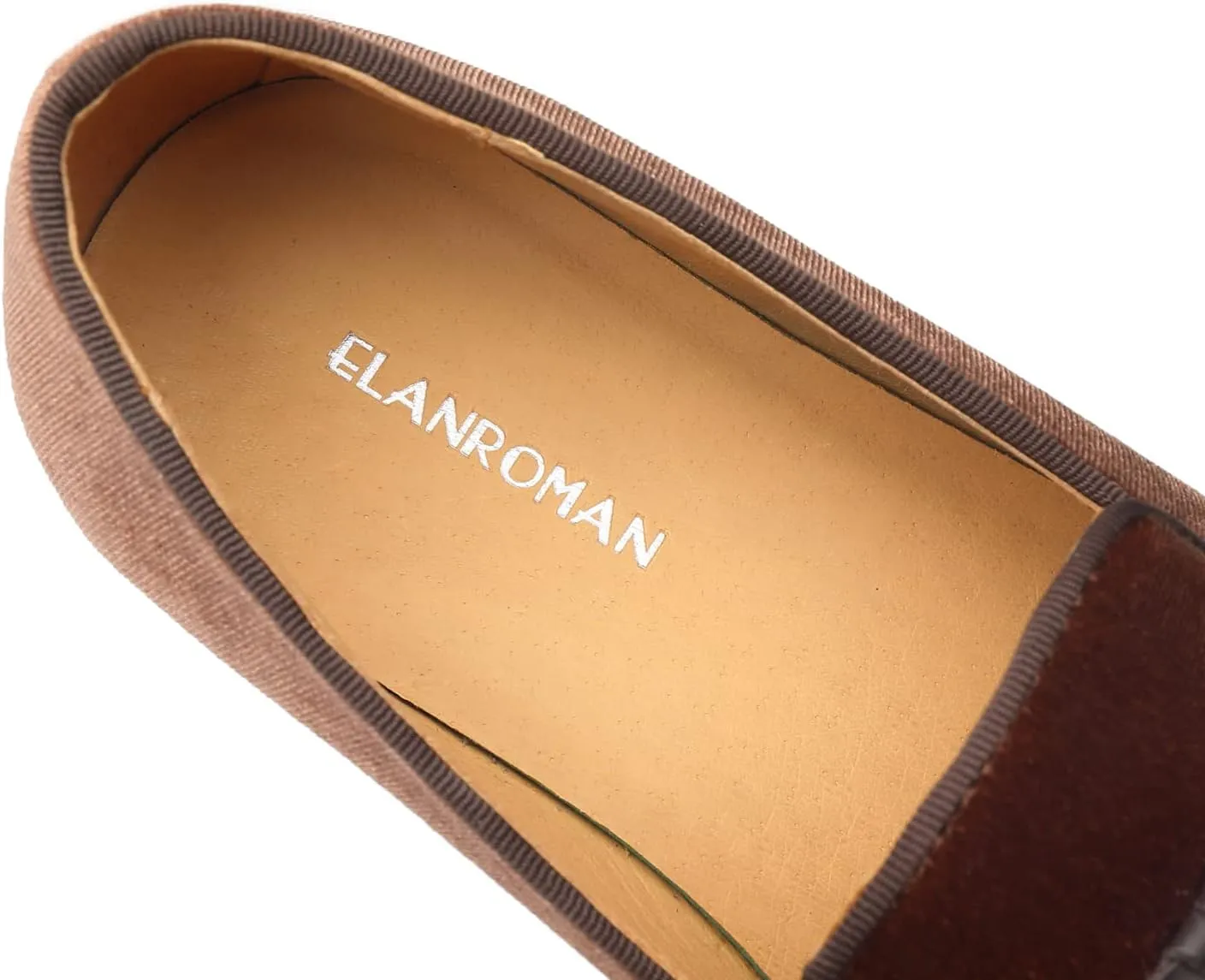 ELANROMAN Men's Loafers Tassels Penny Slip-On Luxury Wedding Shoes