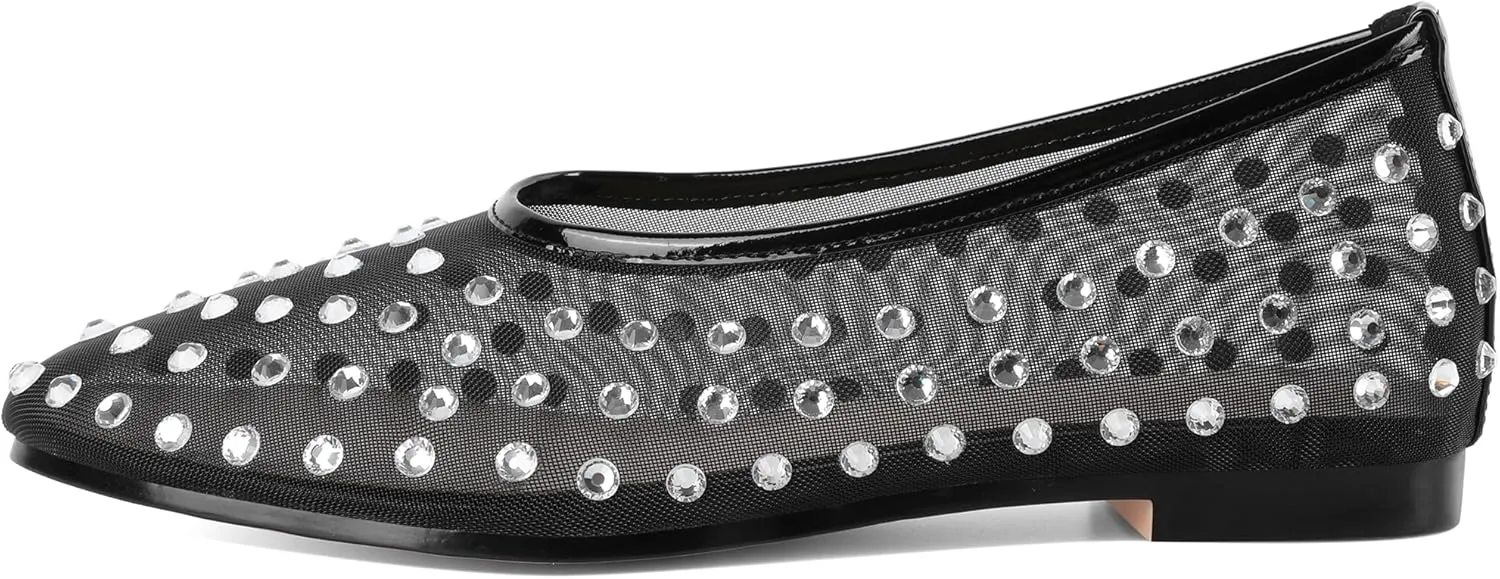 Eldof Flats Shoes Women Round Toe Slip On Ballet Flats Shoes for Dress Comfortable