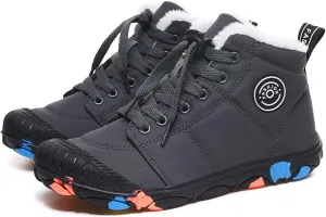 Eliogn Boys Girls Snow Boots Winter Warm High-Top Shoes Outdoor Sports Non-Slip Hiking Shoes Winter Shoes Antiskid Boots for Kids