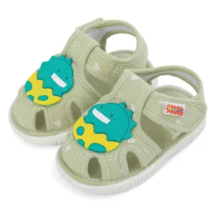 ESTAMICO Baby Boys Girls Sandals Cute Animal Summer Shoes Breathable Non Slip First Walker, 18-24 Months Toddler, Green