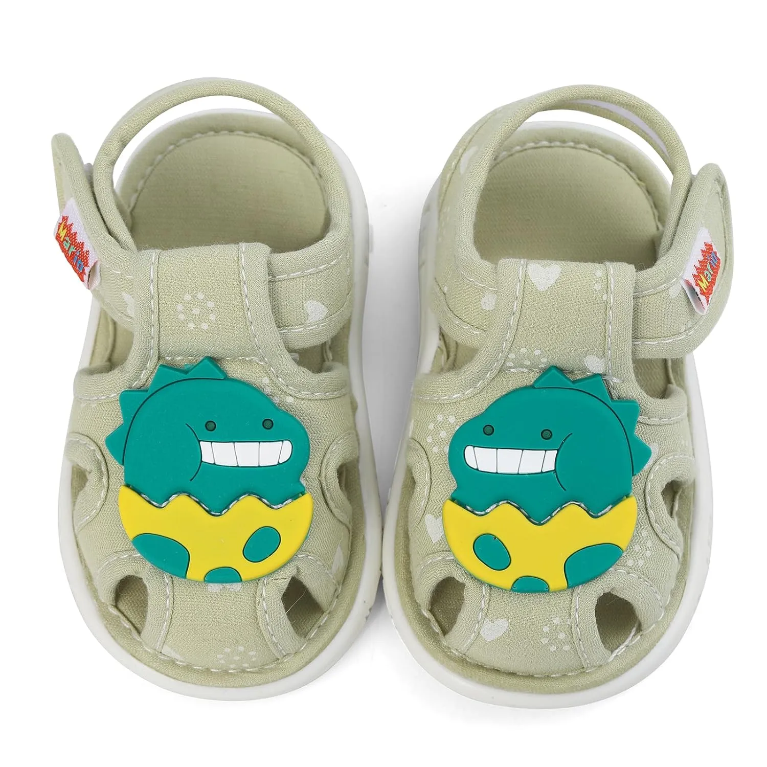 ESTAMICO Baby Boys Girls Sandals Cute Animal Summer Shoes Breathable Non Slip First Walker, 18-24 Months Toddler, Green