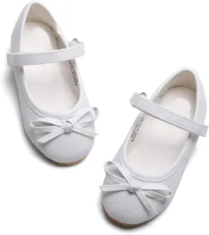 ESTINE Mary Jane Flats for Toddler Girls Little Kids Glittery Dress Princess Wedding Ballet Shoes