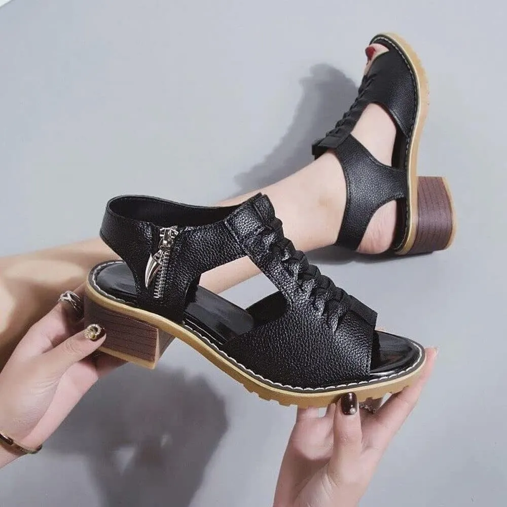 FETNHU Libiyi Sandals, Summer Ultra-Comfy Wedge Sandal, Libiyi Womens Comfy Orthotic Sandals, Libiyi Shoes for Women (Black,8.5)