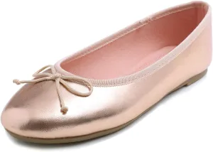 FEVERSOLE Women's Macaroon Colorful Memory Foam Cushion Insock Patent Ballet Flat