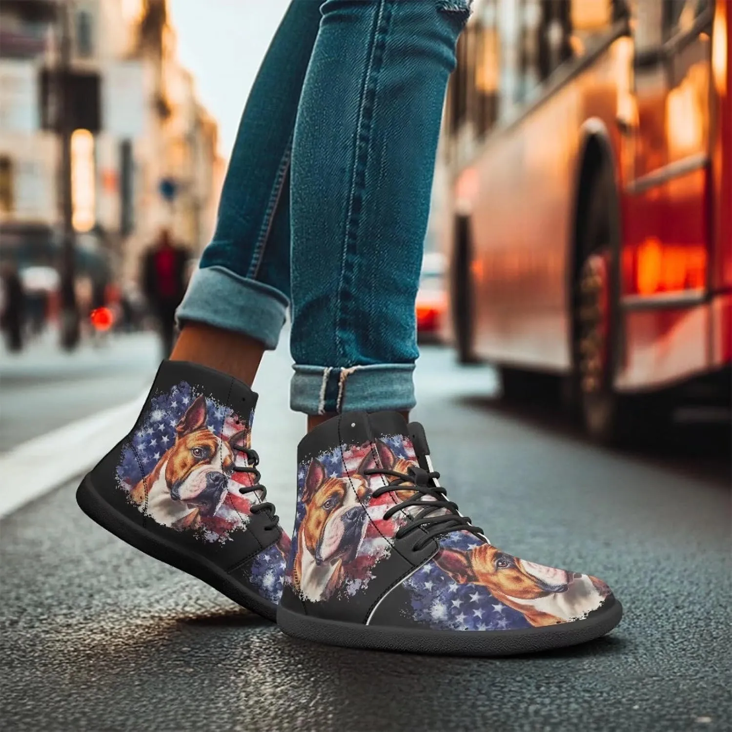 Fire Car Print Hiking Shoes Men Outdoor Athletic Sports Shoes Walking Shoes Trail Running Shoes