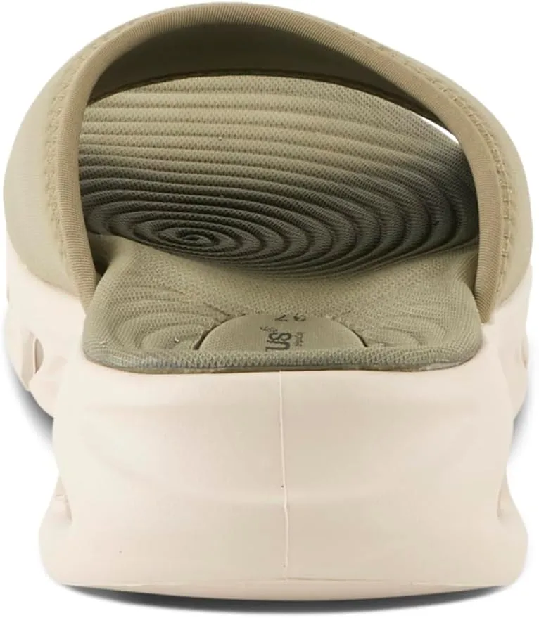 Flexus Women's HALEY Slides – Lycra Slip-On Sandals with Cushioned Footbed and Sporty EVA Outsole