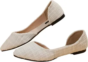 Floerns Women's Elegant Flat Shoes Pointed Toe Slip On Work Dressy Ballet Flats