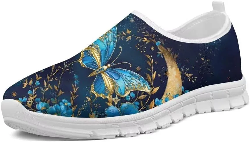 Forchrinse American Flag Sea Turtle Print Womens Flat Shoes Slip on Loafers Lightweight Patriotic Walking Shoes for Men Comfort Art Support Sneakers Breathable