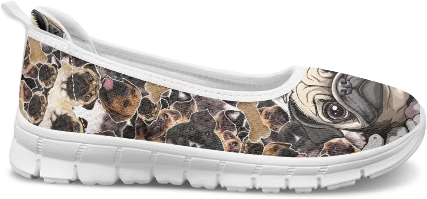 Forchrinse Colorful Cat Books Print Women’s Flats Soft Slip on Walking Shoes Round Toe Ballet Flats Comfortable Dress Work Shoes