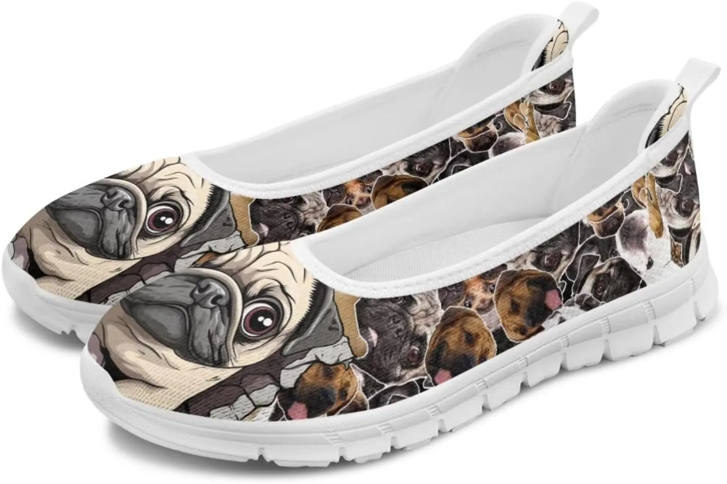Forchrinse Colorful Cat Books Print Women’s Flats Soft Slip on Walking Shoes Round Toe Ballet Flats Comfortable Dress Work Shoes