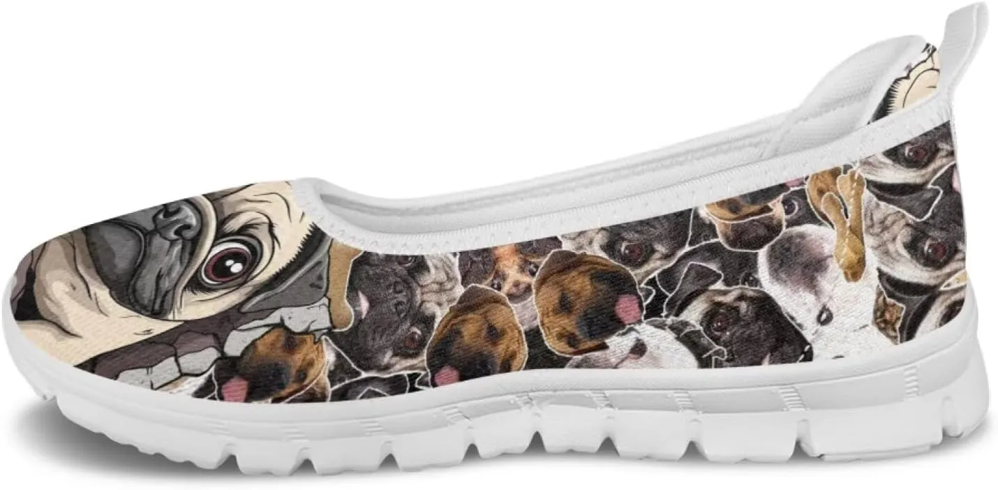 Forchrinse Colorful Cat Books Print Women’s Flats Soft Slip on Walking Shoes Round Toe Ballet Flats Comfortable Dress Work Shoes
