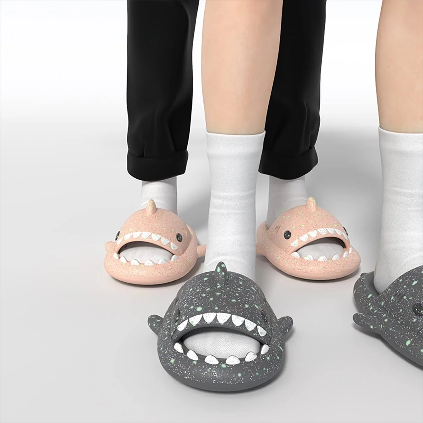 Galaxy Shark Slides, Sharky Chanclas, Sandalias Sharky, Original Shark Slides, Shark Slippers Shark Sandals for Women and Men