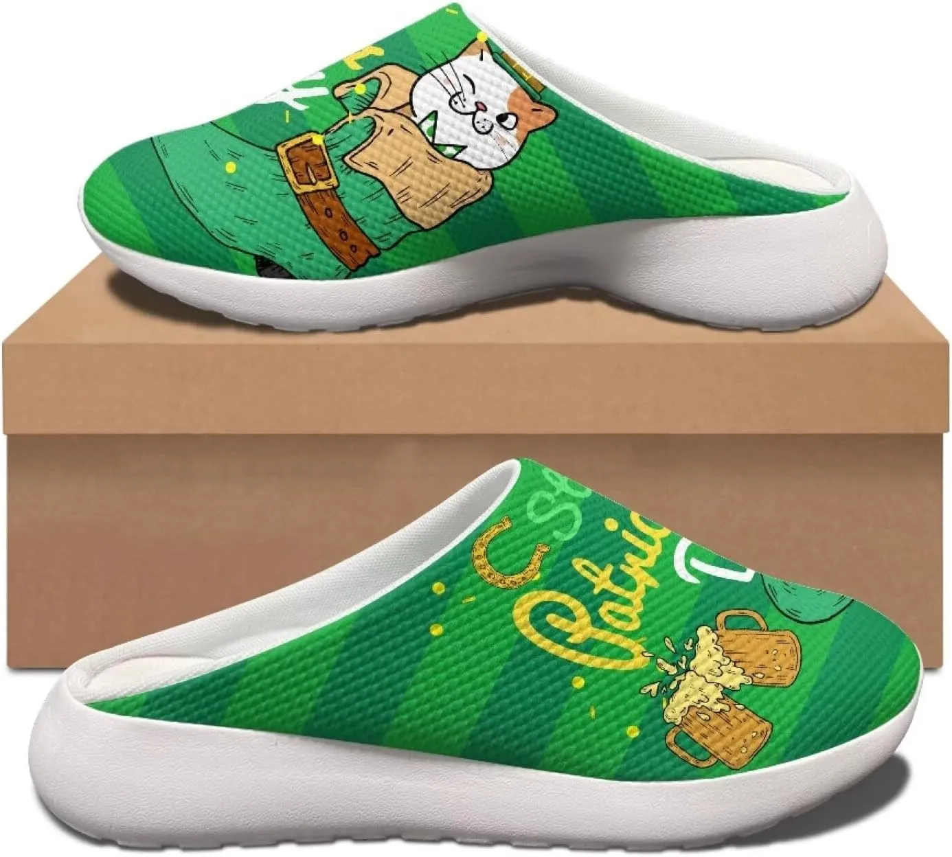 Garden Shoes Womens Slip On Wide Mesh Garden Clogs Rubber Garden Loafers Outdoor Garden Sandals