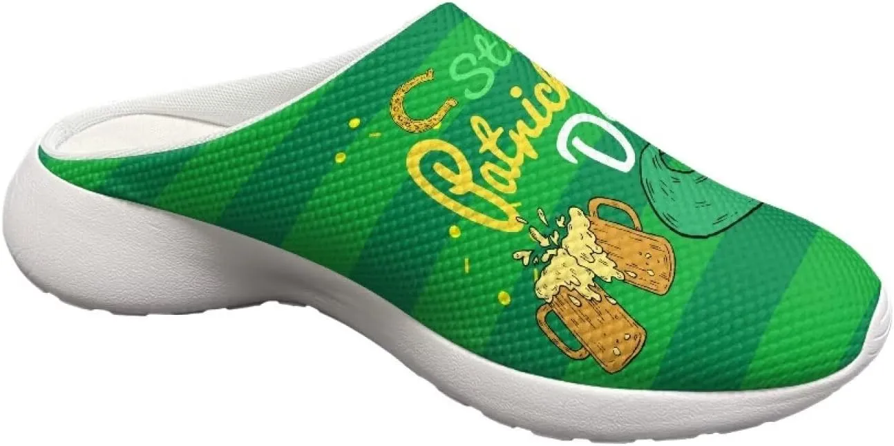 Garden Shoes Womens Slip On Wide Mesh Garden Clogs Rubber Garden Loafers Outdoor Garden Sandals
