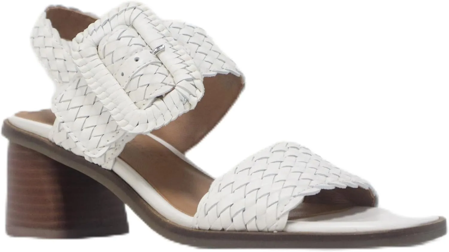 Gentle Souls by Kenneth Cole Women's Women's MADYLYN Heeled Sandal, White Leather, 6