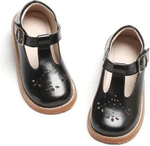 GINFIVE Toddler Girls Dress Shoes Little Kids Flats School Mary Janes Shoes