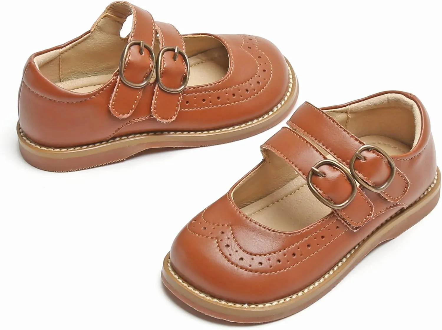 GINFIVE Toddler Little Girls Mary Janes Flats Girls Dress Shoes Kids Shoes