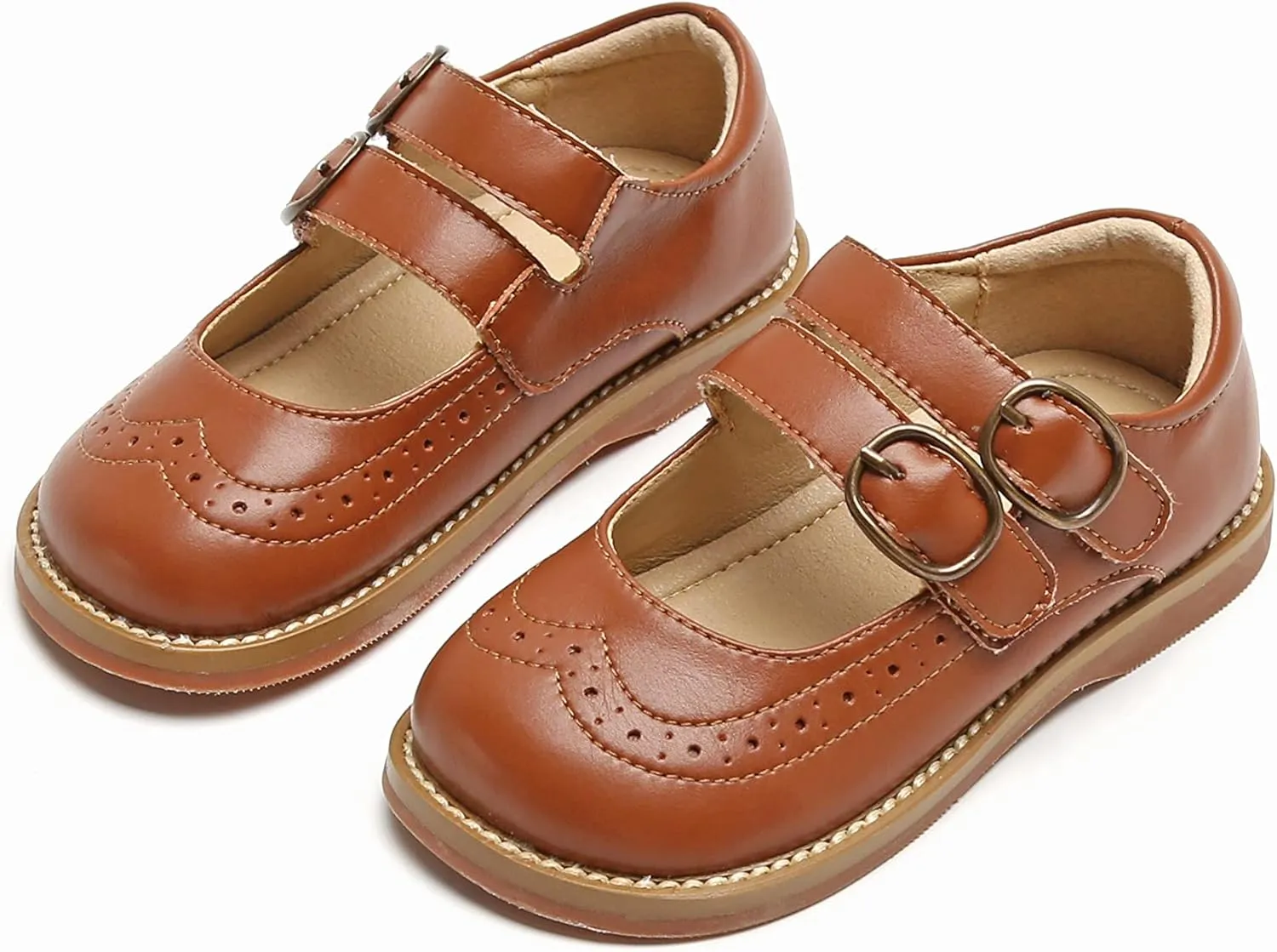 GINFIVE Toddler Little Girls Mary Janes Flats Girls Dress Shoes Kids Shoes