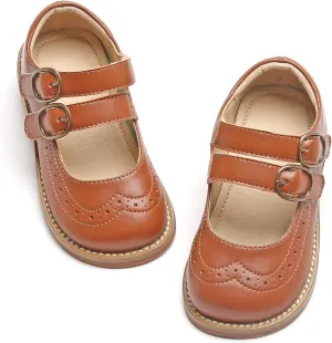GINFIVE Toddler Little Girls Mary Janes Flats Girls Dress Shoes Kids Shoes