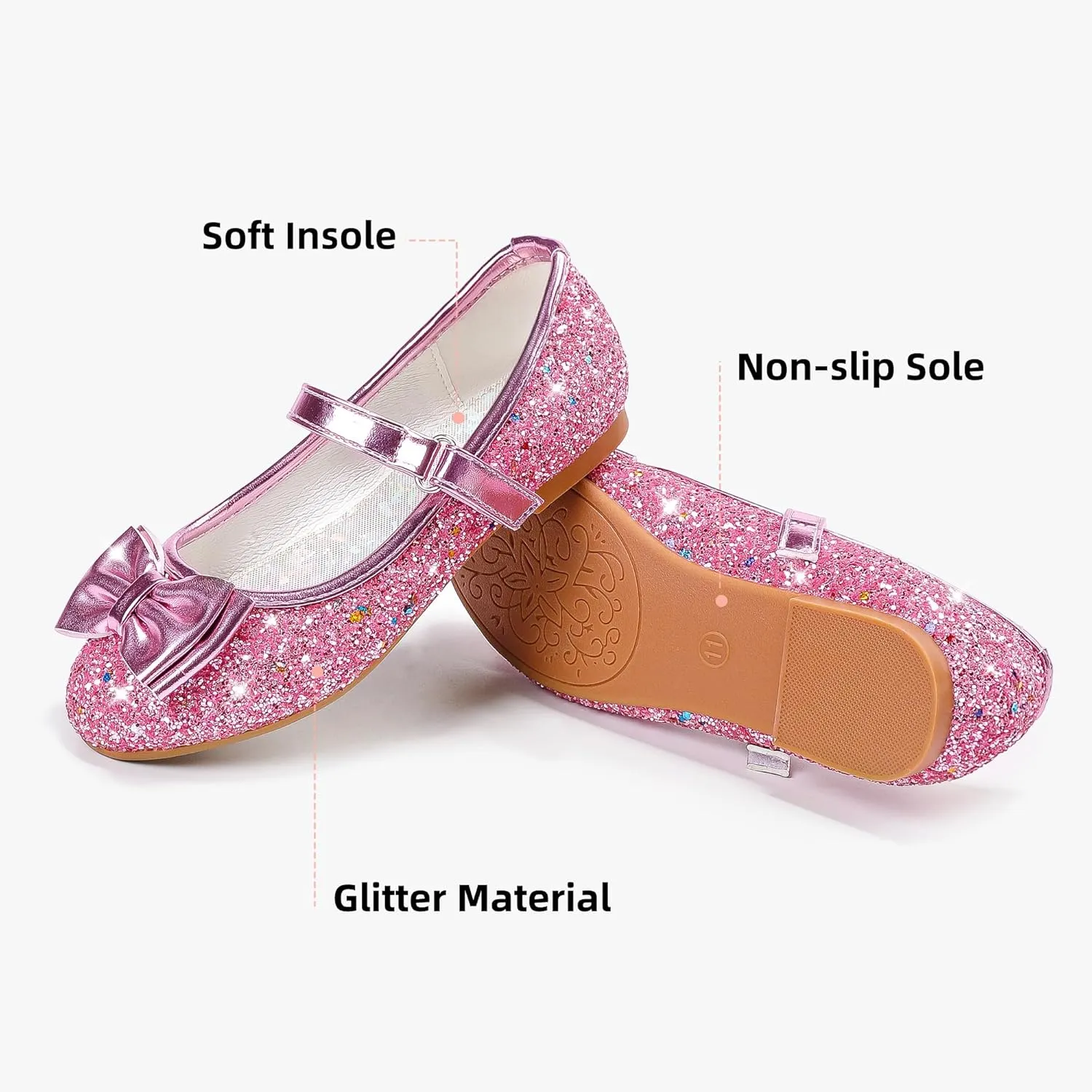 Girls Dress Shoes Princess Shoes Flower Girls Flats Party Wedding Toddler Little Big Kid