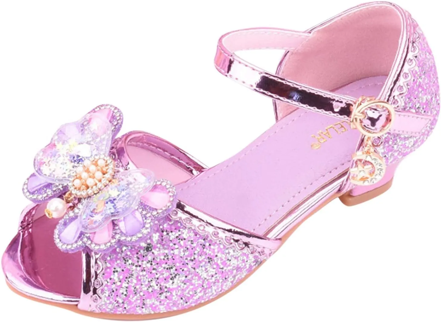 Girls Dress Shoes Toddler Bow Party Wedding Pumps Open Toe High Heels for Girls Toddler Kids Infant