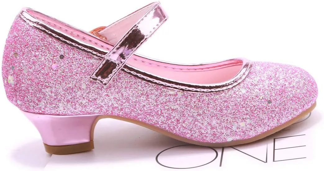 Girls Flats Sparkle Party Mary Jane Princess Dress Shoes