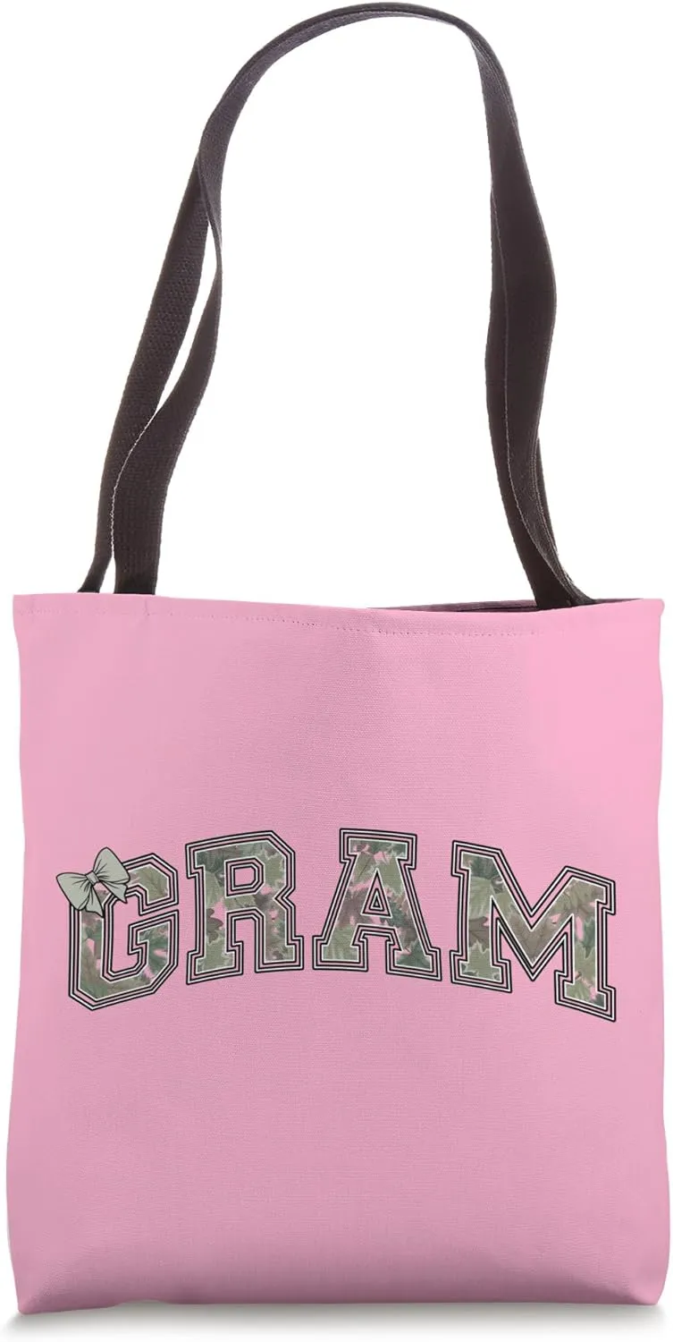 Gram Camouflage Camo Grandmother Graphic Tote Bag