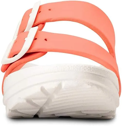 Gravity Defyer G-Defy Women's Wide Width Recovery Slides – Arch Support Sandals with Plantar Fasciitis Relief, Adjustable Double Buckle, and Thick Sole for Enhanced Comfort Post-Exercise
