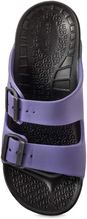 Gravity Defyer G-Defy Women's Wide Width Recovery Slides – Arch Support Sandals with Plantar Fasciitis Relief, Adjustable Double Buckle, and Thick Sole for Enhanced Comfort Post-Exercise