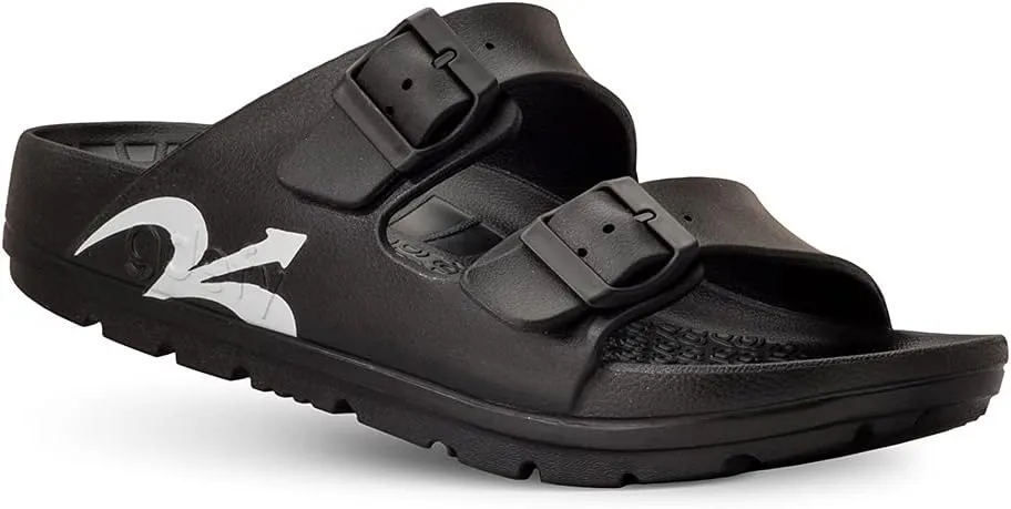 Gravity Defyer G-Defy Women's Wide Width Recovery Slides – Arch Support Sandals with Plantar Fasciitis Relief, Adjustable Double Buckle, and Thick Sole for Enhanced Comfort Post-Exercise