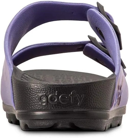 Gravity Defyer G-Defy Women's Wide Width Recovery Slides – Arch Support Sandals with Plantar Fasciitis Relief, Adjustable Double Buckle, and Thick Sole for Enhanced Comfort Post-Exercise
