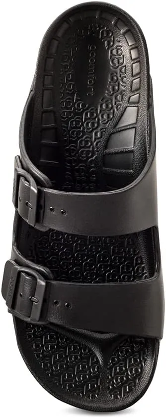 Gravity Defyer G-Defy Women's Wide Width Recovery Slides – Arch Support Sandals with Plantar Fasciitis Relief, Adjustable Double Buckle, and Thick Sole for Enhanced Comfort Post-Exercise