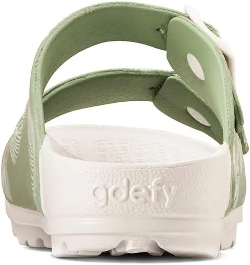 Gravity Defyer G-Defy Women's Wide Width Recovery Slides – Arch Support Sandals with Plantar Fasciitis Relief, Adjustable Double Buckle, and Thick Sole for Enhanced Comfort Post-Exercise