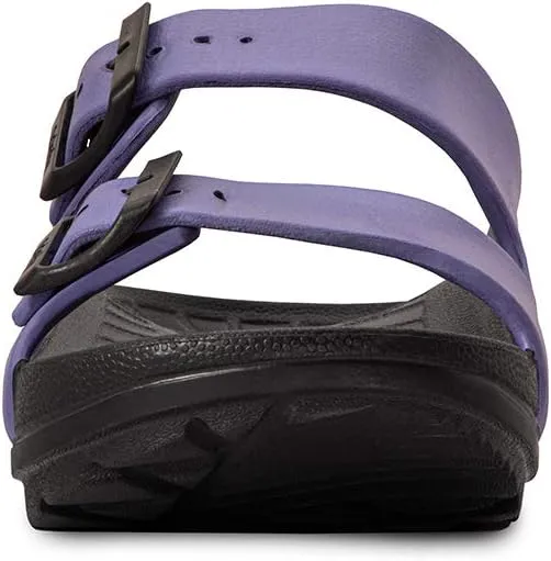 Gravity Defyer G-Defy Women's Wide Width Recovery Slides – Arch Support Sandals with Plantar Fasciitis Relief, Adjustable Double Buckle, and Thick Sole for Enhanced Comfort Post-Exercise
