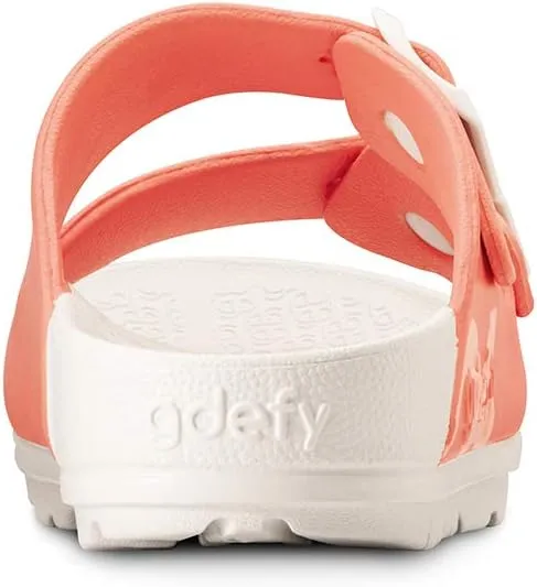 Gravity Defyer G-Defy Women's Wide Width Recovery Slides – Arch Support Sandals with Plantar Fasciitis Relief, Adjustable Double Buckle, and Thick Sole for Enhanced Comfort Post-Exercise