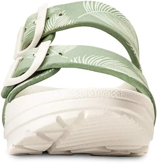 Gravity Defyer G-Defy Women's Wide Width Recovery Slides – Arch Support Sandals with Plantar Fasciitis Relief, Adjustable Double Buckle, and Thick Sole for Enhanced Comfort Post-Exercise