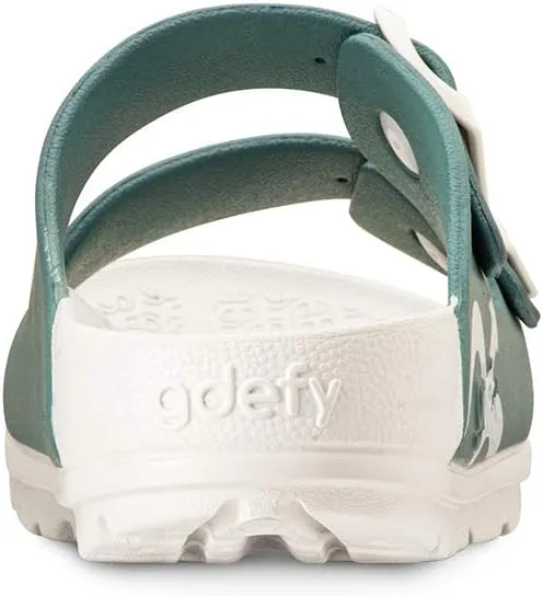 Gravity Defyer G-Defy Women's Wide Width Recovery Slides – Arch Support Sandals with Plantar Fasciitis Relief, Adjustable Double Buckle, and Thick Sole for Enhanced Comfort Post-Exercise
