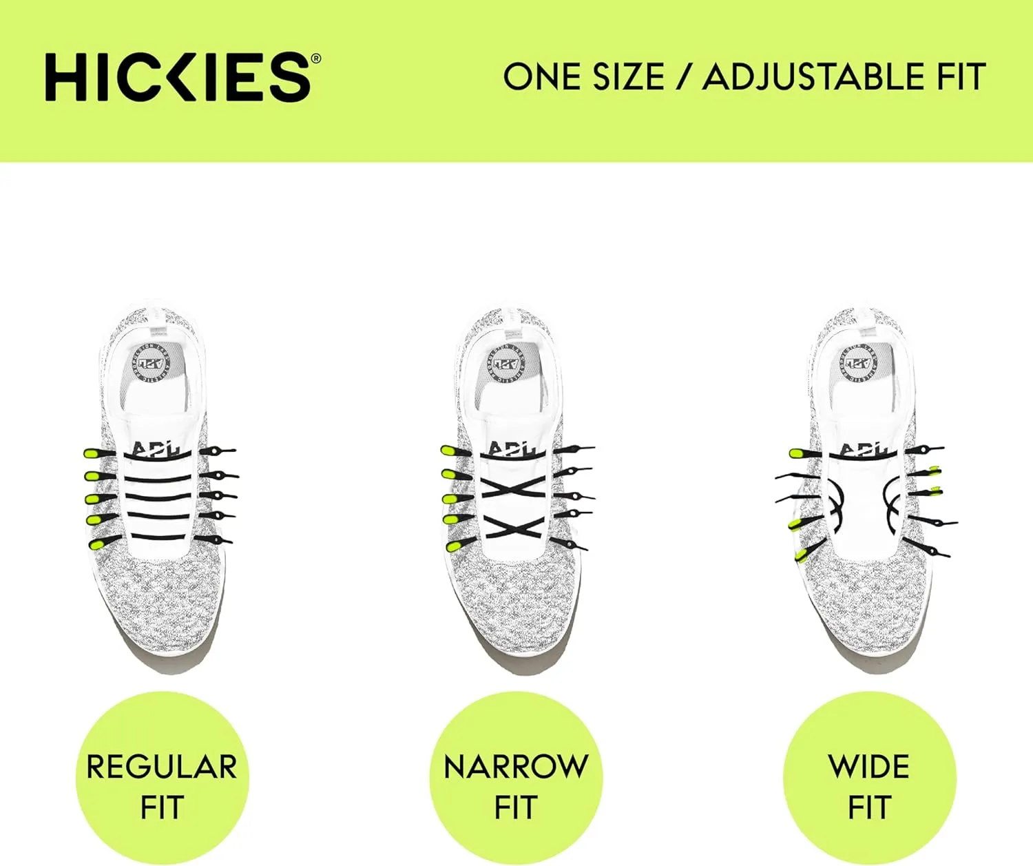 HICKIES No Tie Shoelaces – Elastic, Waterproof, Unisex Shoelaces for Adults, One Size Fits All for Sneakers & Running Shoes