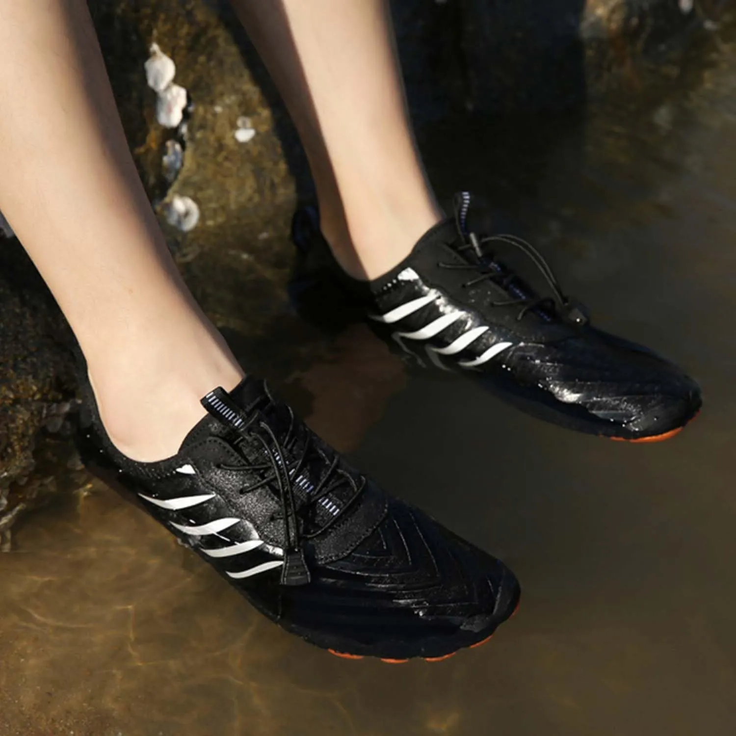Hiking Barefoot Shoes for Women Men, Non-Slip Water Shoes Unisex, Grounded Footwear Quickdry Wide Toe Barefoot Sneakers Lightweight Breathable Running Biking Swim River