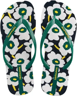 Hotmarzz Women's Flip Flops Colorful Printing Sandals Fashion Beach Slippers